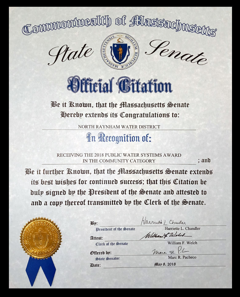 2018 State Senate Award